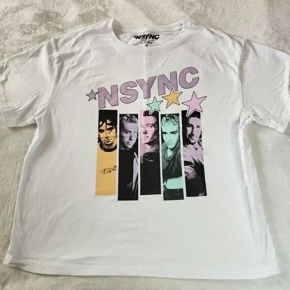 NSYNCWhite Tshirt With Graphic Size Medium